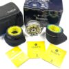 Hardy Demon 5000 large arbor fly reel, 2 spare spools, padded case & Box