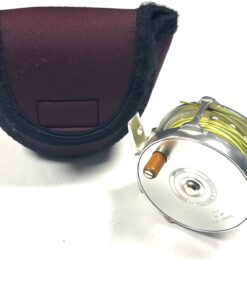 Hardy Bougle MK VII 3.25″ trout fly reel with pouch