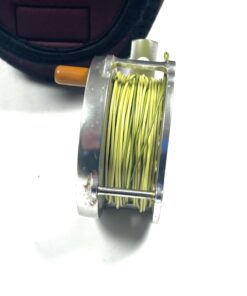 Hardy Bougle MK VII 3.25″ trout fly reel with pouch
