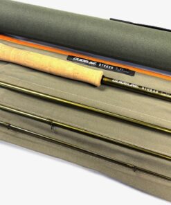 Alternative view of Guideline Stoked 9′ 4 piece graphite trout fly rod #5 with bag and tube & tags excellent
