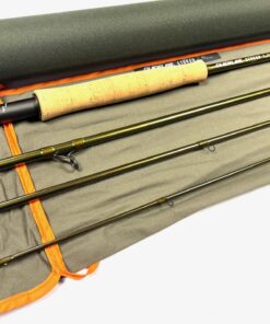 Alternative view of Guideline Stoked 9′ 4 piece graphite trout fly rod #5 with bag and tube & tags excellent