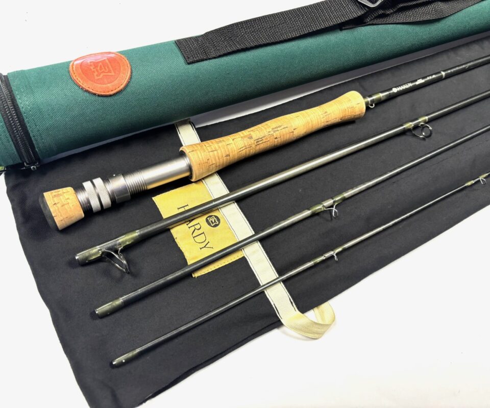 Hardy Jet Sintrix 9′ 6″ 4 Piece Carbon Travel Fly Rod #6 Bag And Tube