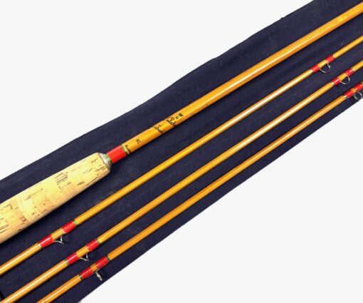 Hardy The Palakona 8’ 6″ 2 piece split cane trout fly rod #6 fine Plus two spare tips with bag