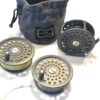 Hardy JLH 4″ salmon fly reel No 347 with Two Spare Spools & Hardy Drawstring Bag