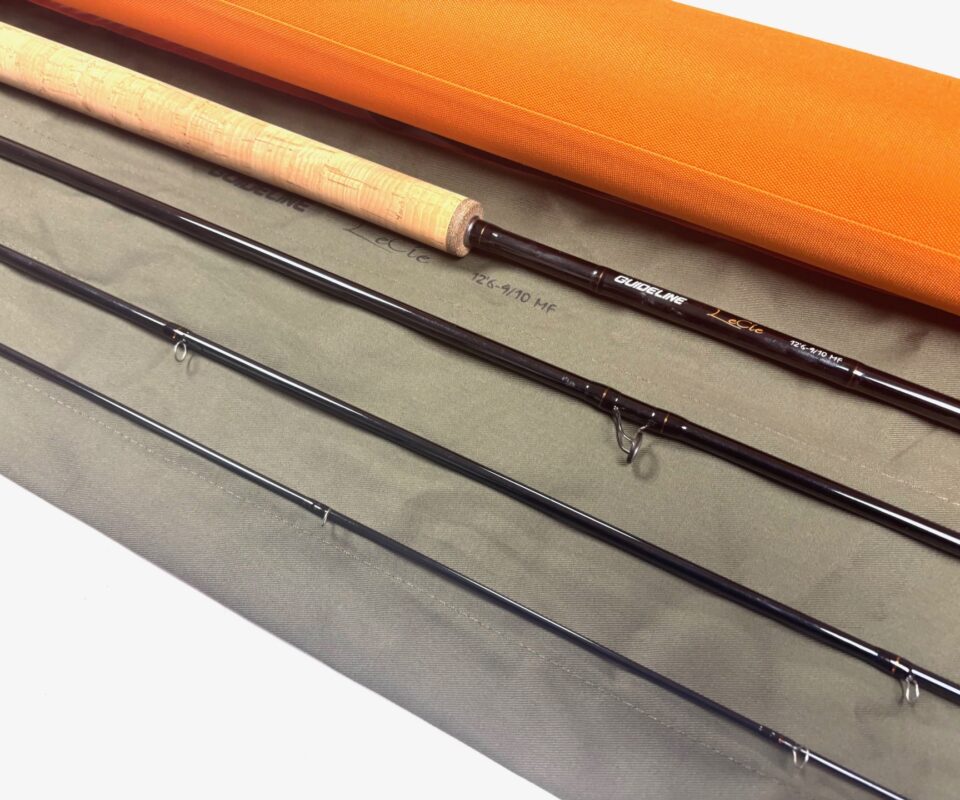 Guide-Line Le Cie 12’ 6” four piece graphite salmon fly rod, Spey, line rate #9/1 MF