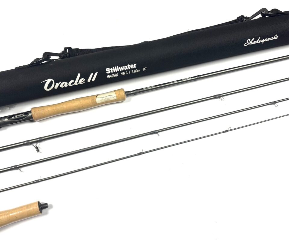 Shakespeare Oracle II Stillwater 3 Piece Carbon Trout 9' 6" Line #7 Fly Rod With Case