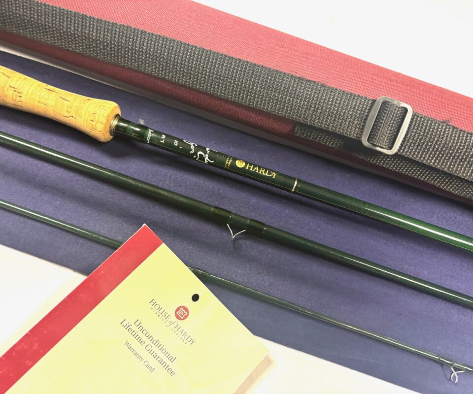 Hardy Gem 10′ 3 piece trout fly rod line #7 with bag and case