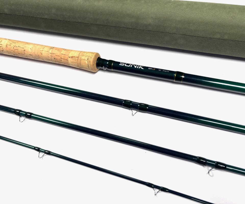Sonic SK3 Three Piece Salmon Fly Rod 15' Line #10/11 With Bag And Case
