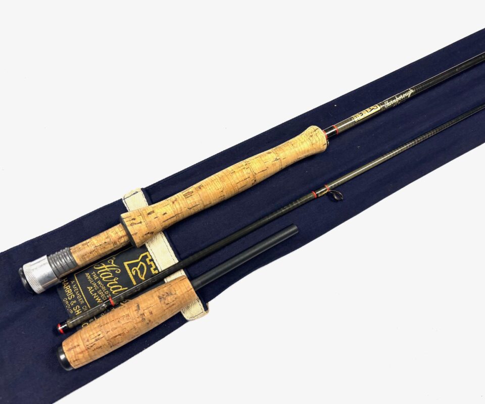 Hardy Richard Walker Farnborough 9′ two piece #7/8 carbon trout fly rod with bag