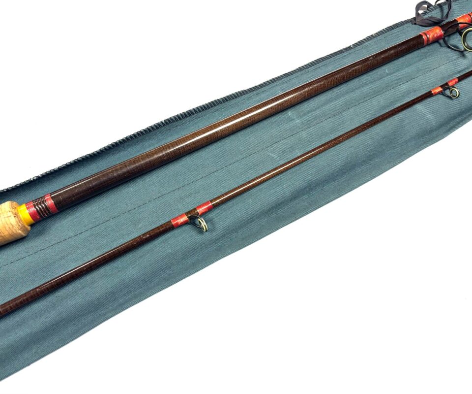 Fibatube Alnwick Spinning 1 1/4oz vintage glassfibre rod, 8’ 6” 2 piece bass salmon pike and carp fishing