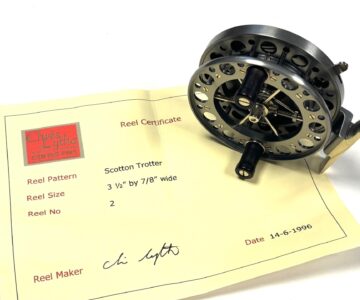 Chris Lythe 3.5" Scotton Trotter #2 Double Vented Centrepin Reel Unused MINT