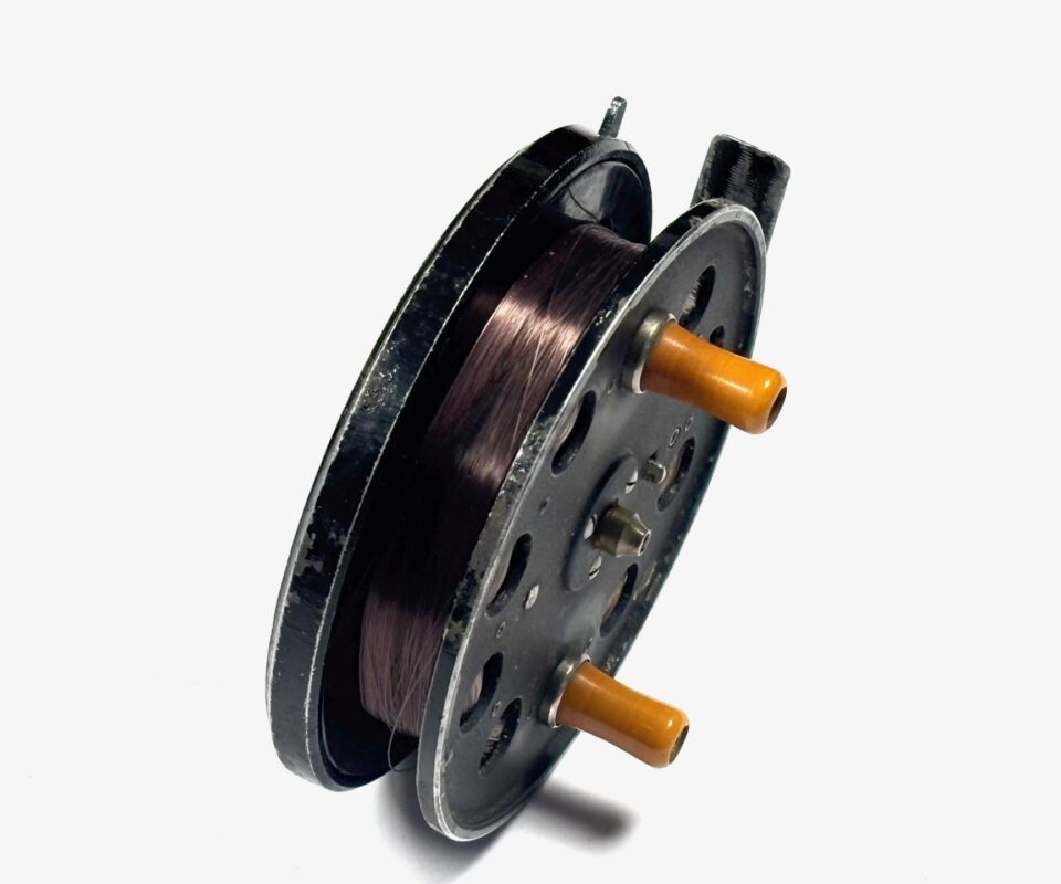 Alternative view of W R Speedia 4" vintage centrepin trotting reel