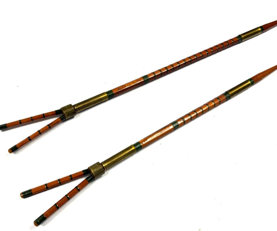 Alternative view of Dave Austin Pair Of Handmade Split Cane Rod Rests Superb