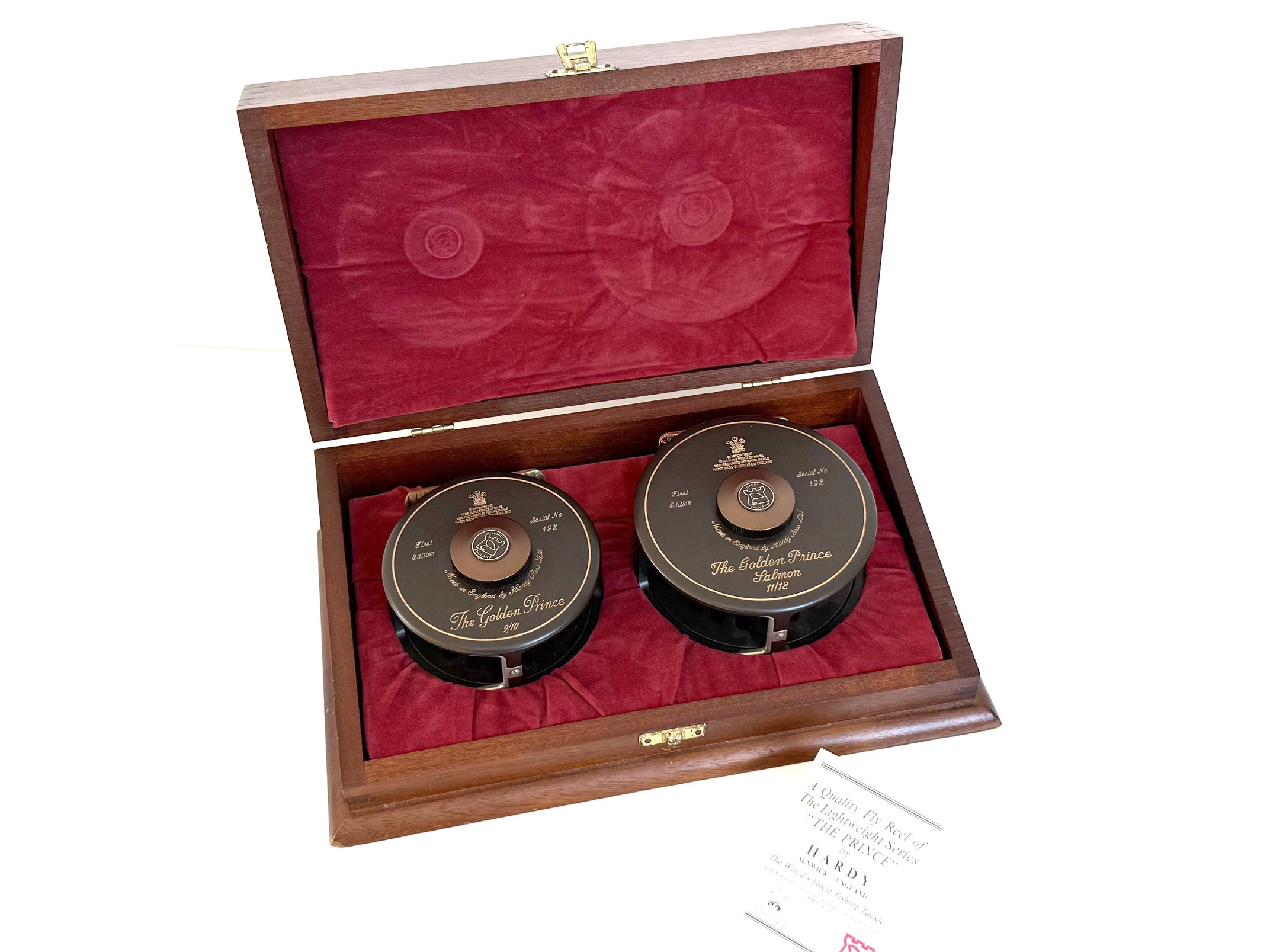 Hardy Golden Prince First Edition Salmon Reels – 9/10 & 11/12 Pair