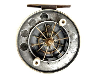 Allcock Aerial T6 Centrepin Reel Retailed by Farlows GERMAN SILVER RIMS