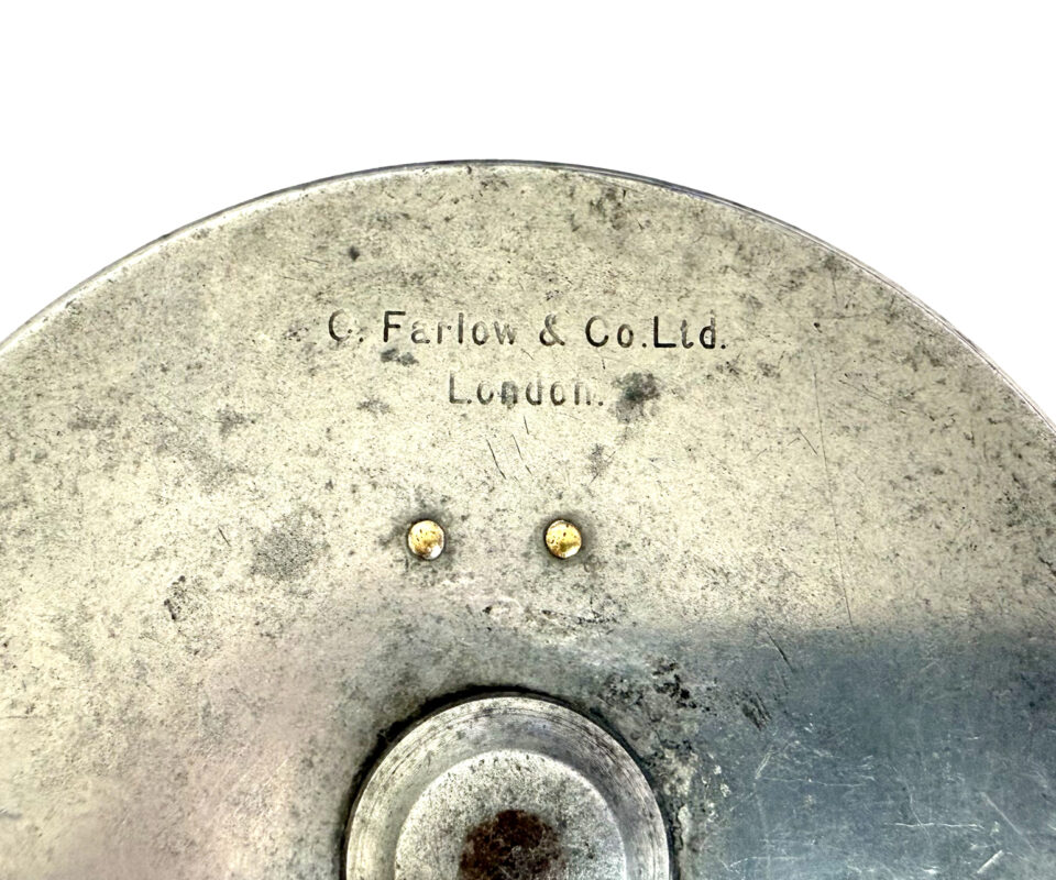 Alternative view of Allcocks T6 Ventilated Aerial (EXTRA RARE WITH GERMAN NICKLE SILVER RIM) 4" Centrepin Fishing reel (Farlows)