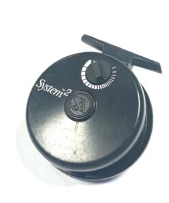 Alternative view of System Two 78 Made in England fly reel with three spare spools