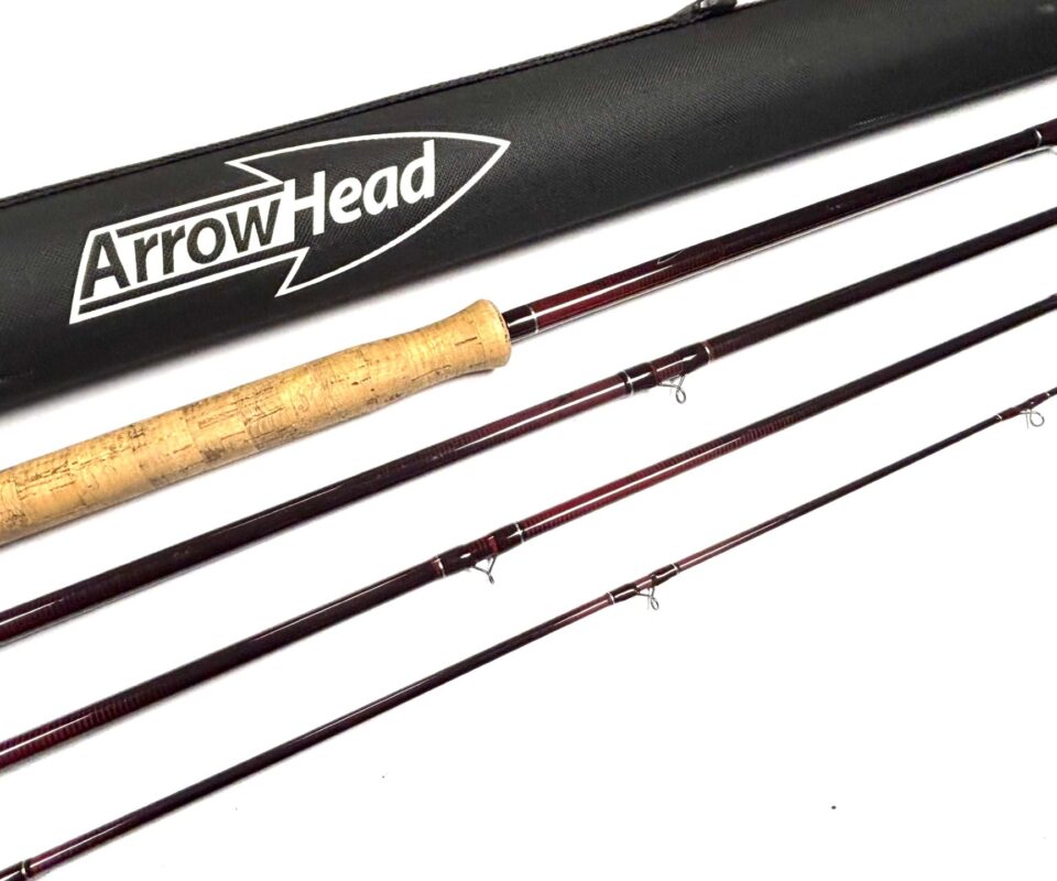 Michael Evans Arrowhead C SCRIM 4 piece salmon fly rod 15' spey caster line #10/11 FINE