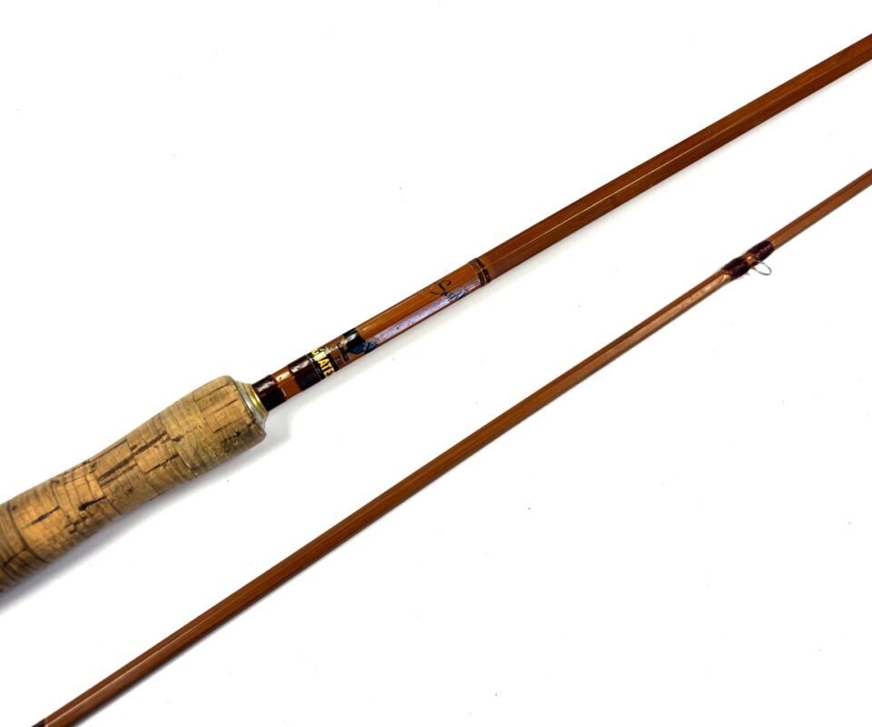 Sharpes Scottie 9'6" impregnated split cane trout fly rod line #6 with bag