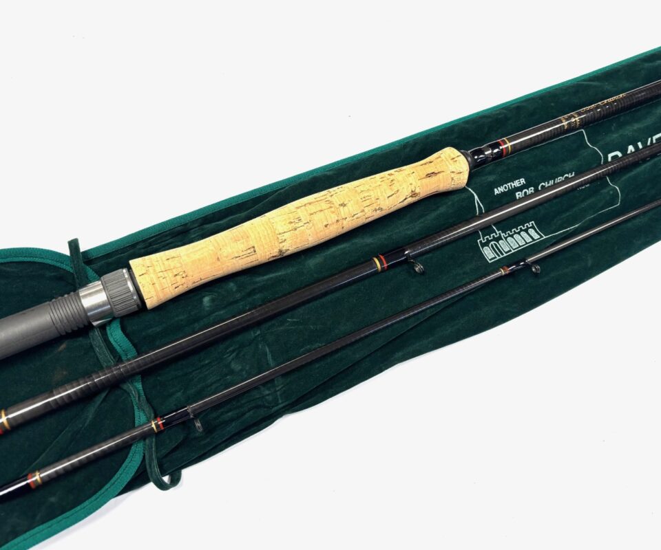 Alternative view of Bob Church 11' 6" three piece Dave Shipman Drifter fly rod line #7/8 with bag