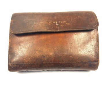 FRANCIS WALBRAN 'THE TOD FLY BOOK' Antique Leather Fly Fishing Wallet With Flies EX RARE