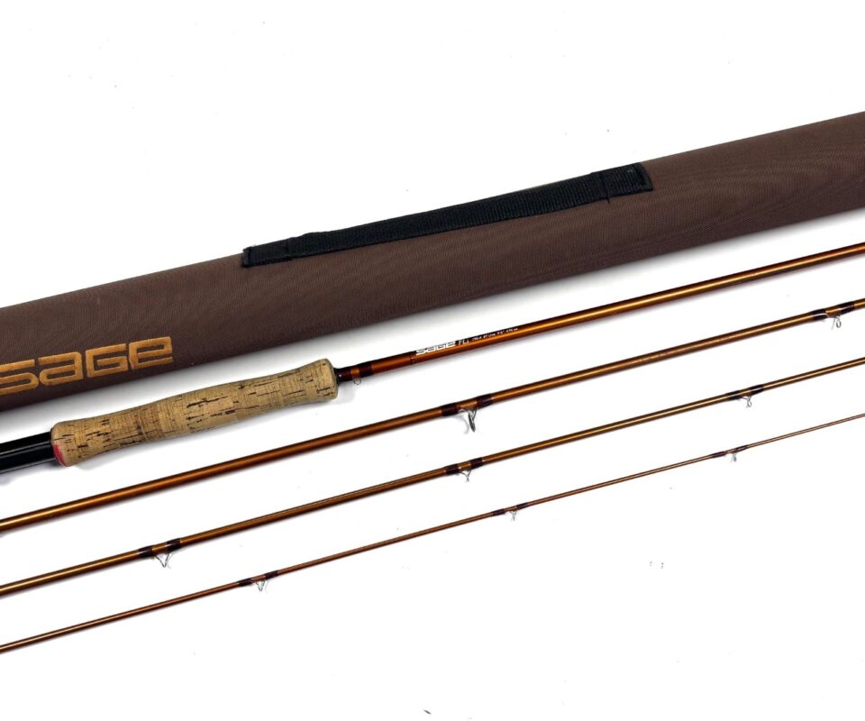 Sage FLi 9' 6" 4 piece graphite trout fly rod #7 fine with Sage tube