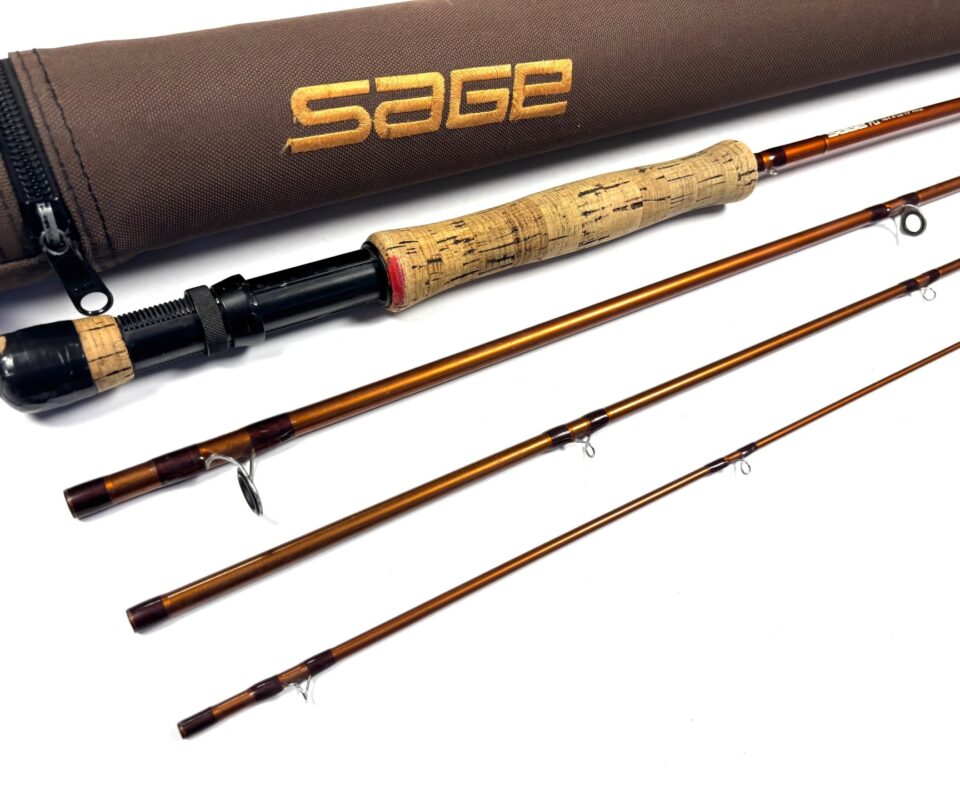 Sage FLi 9' 6" 4 piece graphite trout fly rod #7 fine with Sage tube