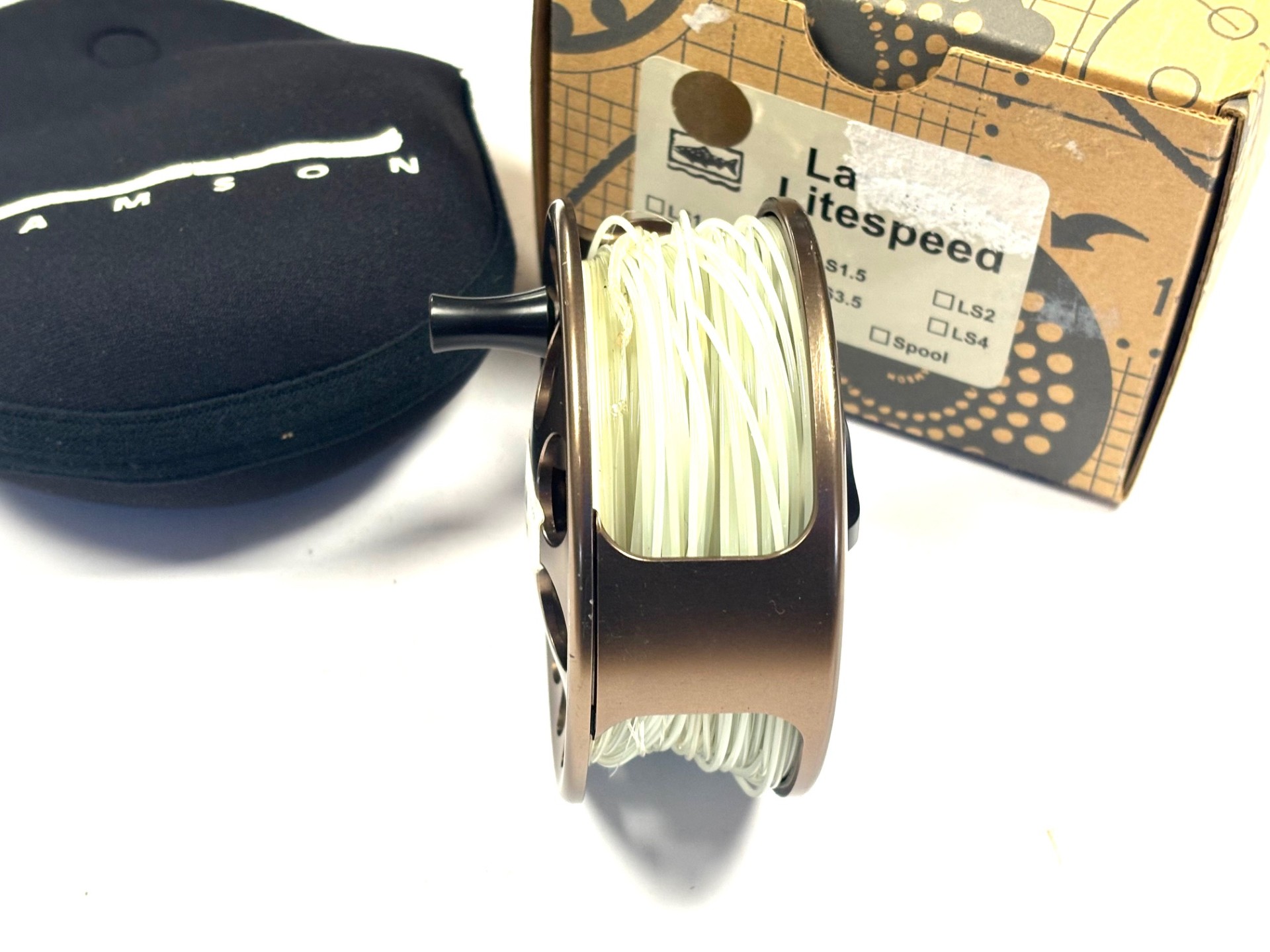 Lamson Litespeed LS3 Fly Reel With Pouch & Box