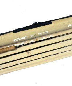 Sonic SK4 four piece 9' 6" trout fly rod line #7/8 with bag and case