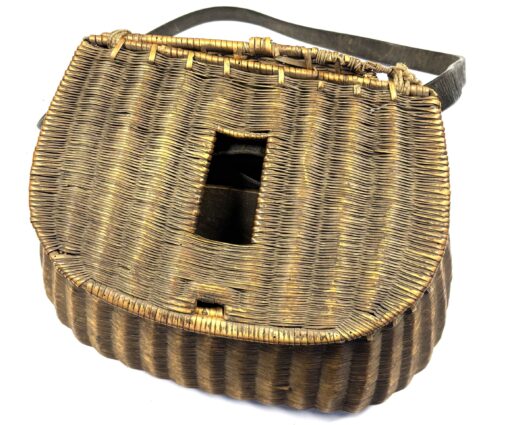 Pot-Bellied Wicker Creel with Internal Tackle Case