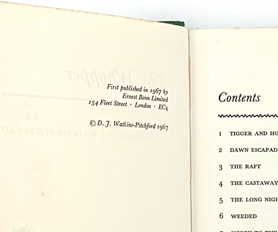 The Whopper by D.J WATKINS PITCHFORD 'B.B' In Rare Dust Jacket - 1st Edition