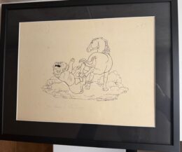 Alternative view of 3 Original Signed Early Artworks/Cartoons from Bernard Venables