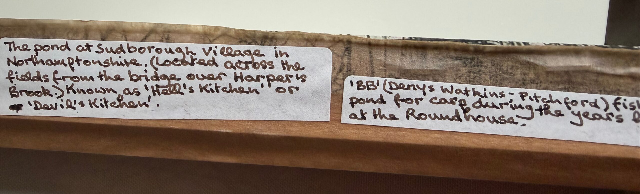 Alternative view of Photograph by Peter Wheat of Sudborough Kitchen Pond "BB' Connection