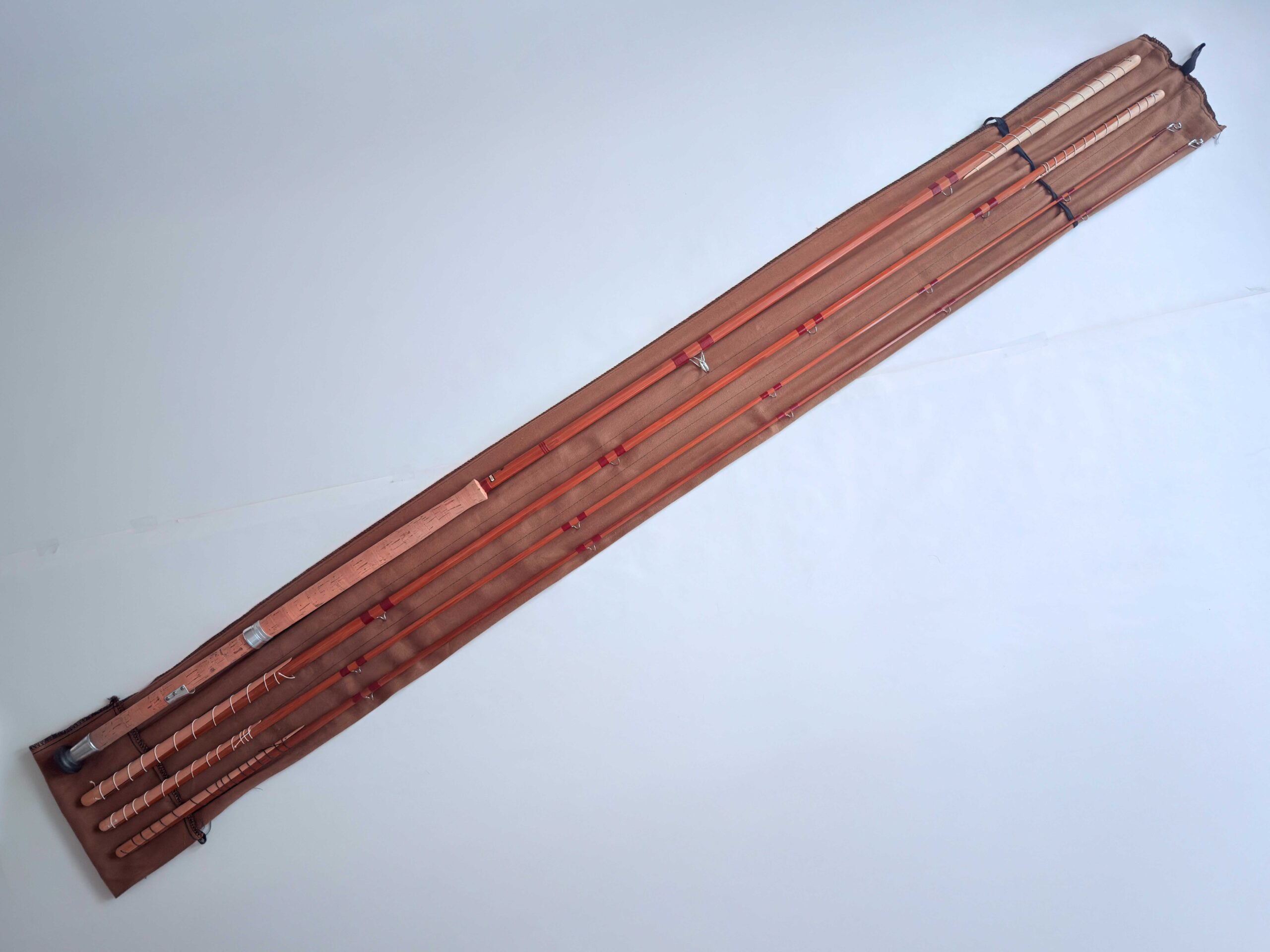 J.S. Sharpe’s of Aberdeen Impregnated Split Cane Salmon Fly Rod 14’ #10–11 (Spliced Joints) - Image 2