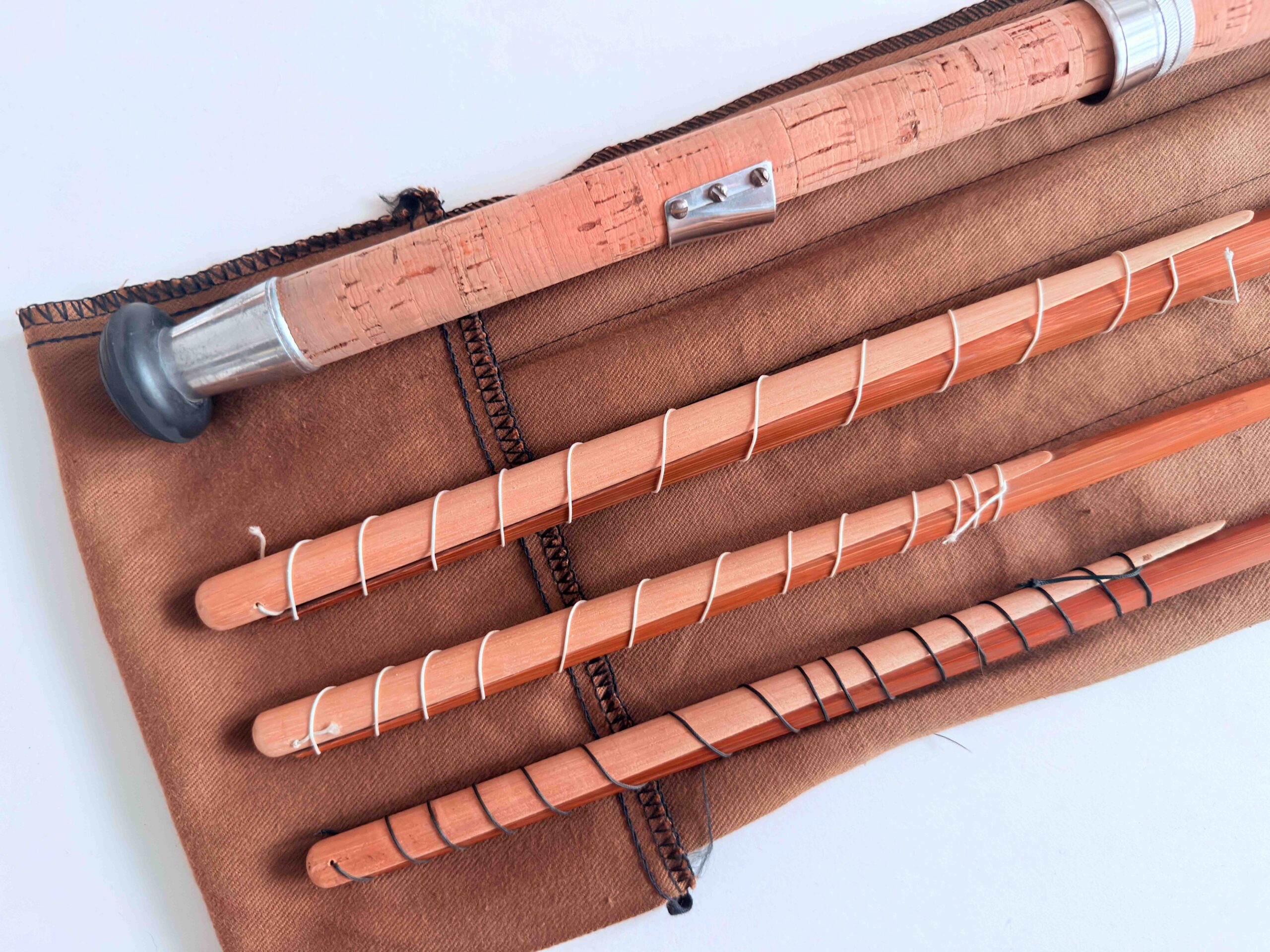 J.S. Sharpe’s of Aberdeen Impregnated Split Cane Salmon Fly Rod 14’ #10–11 (Spliced Joints) - Image 11