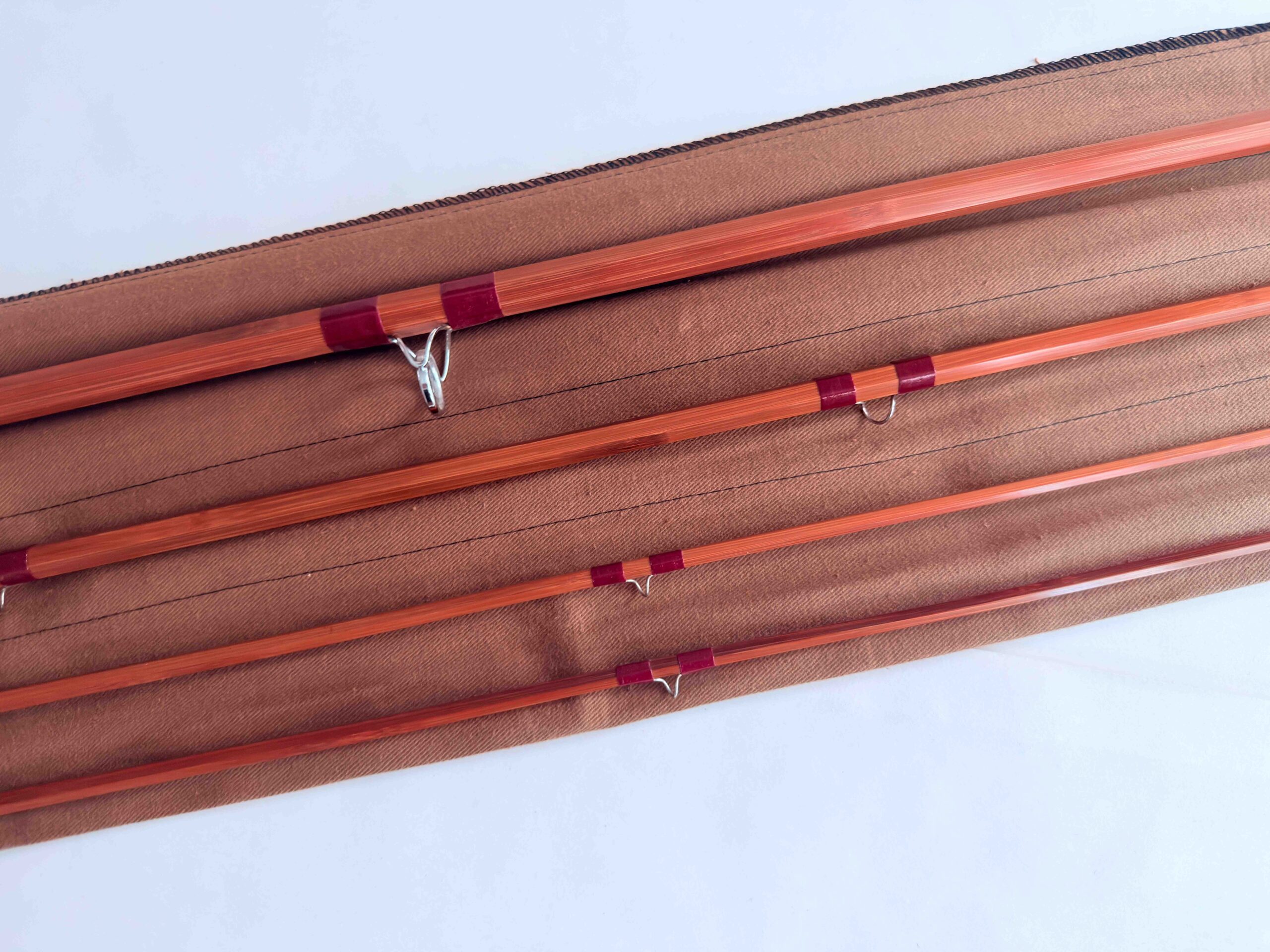 J.S. Sharpe’s of Aberdeen Impregnated Split Cane Salmon Fly Rod 14’ #10–11 (Spliced Joints) - Image 5