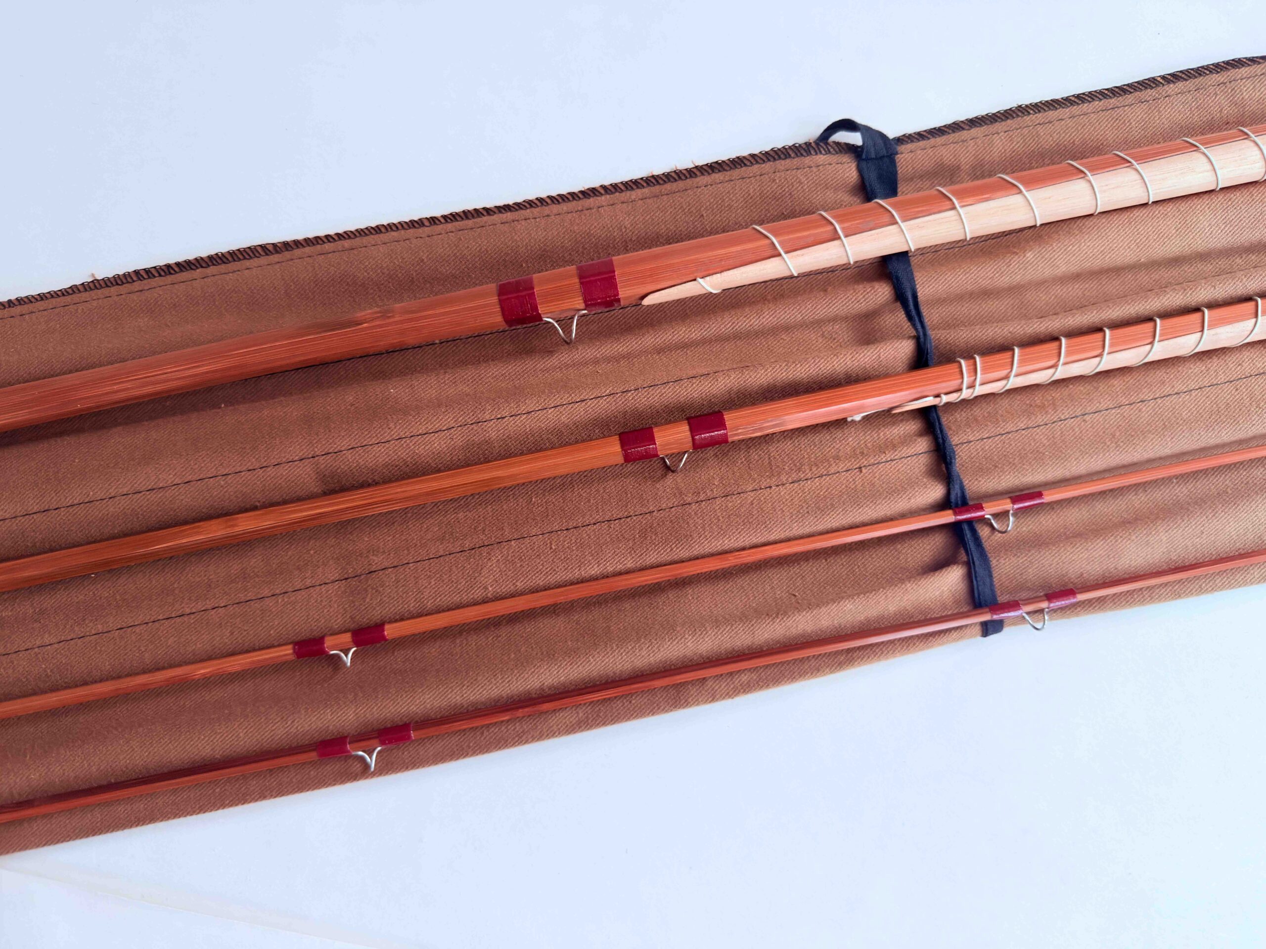 J.S. Sharpe’s of Aberdeen Impregnated Split Cane Salmon Fly Rod 14’ #10–11 (Spliced Joints) - Image 6
