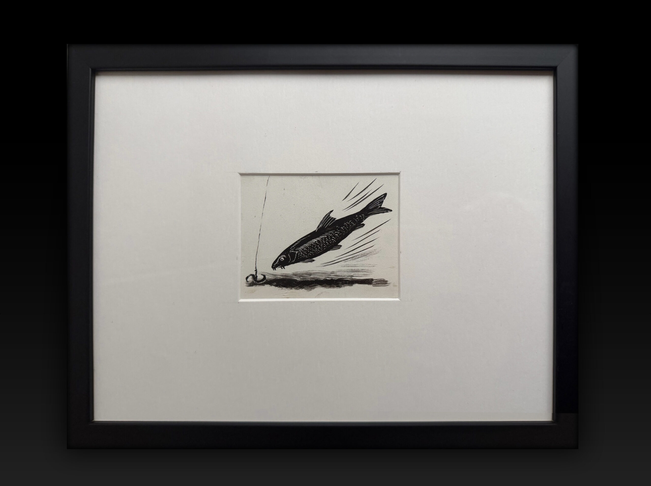 Original Artwork of a Barbel by Denys Watkins Pitchford for Shooting Times Article