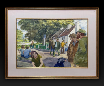 Bernard Venables Original signed watercolour painting 'A Scene of the Fish Inn"