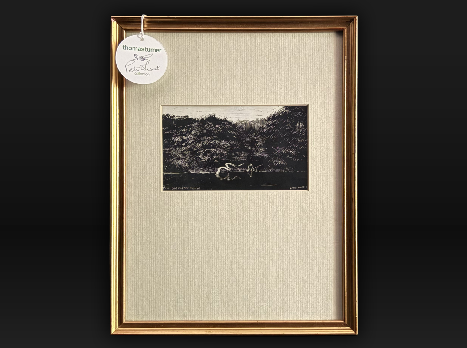 Original Signed Scraperboard by Denys Watkins Pitchford "The Old Copper Mine"