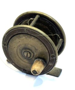 Vintage Brass & Ebonite Fly Reel 2.75”