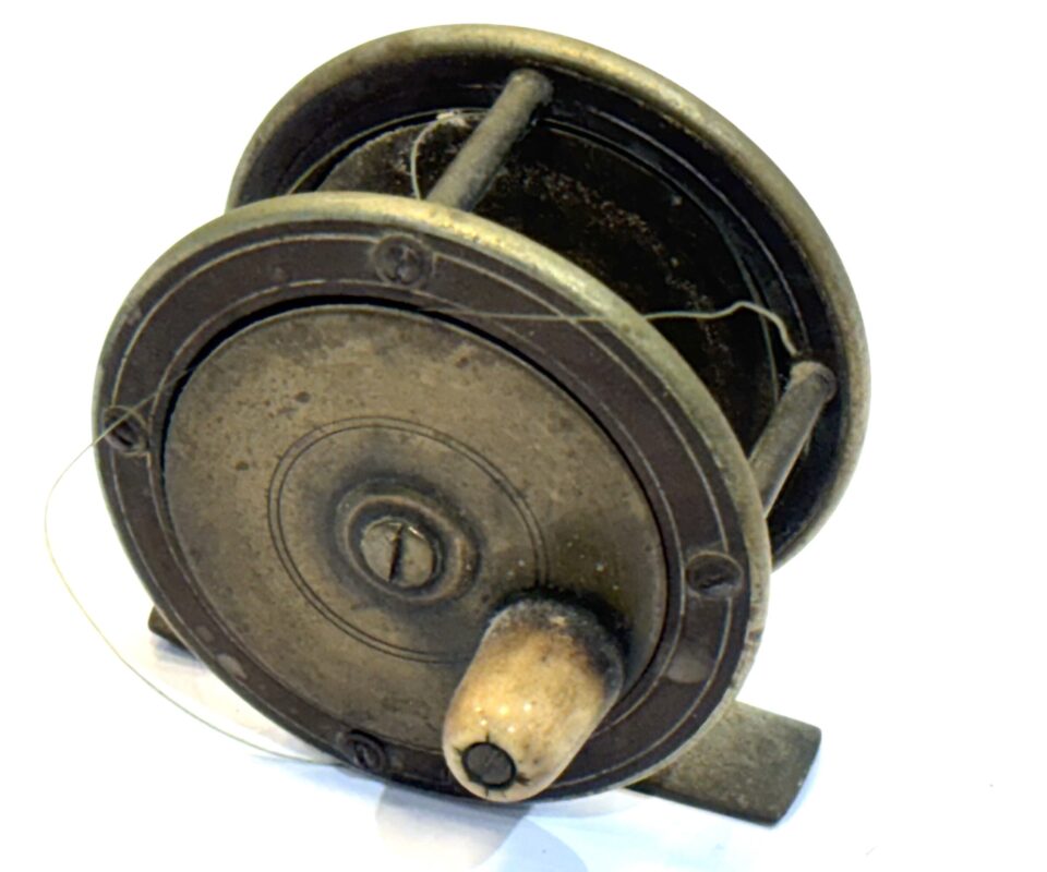 Vintage Brass & Ebonite Fly Reel 2.75”