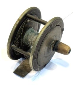 Alternative view of Vintage Brass & Ebonite Fly Reel 2.75”