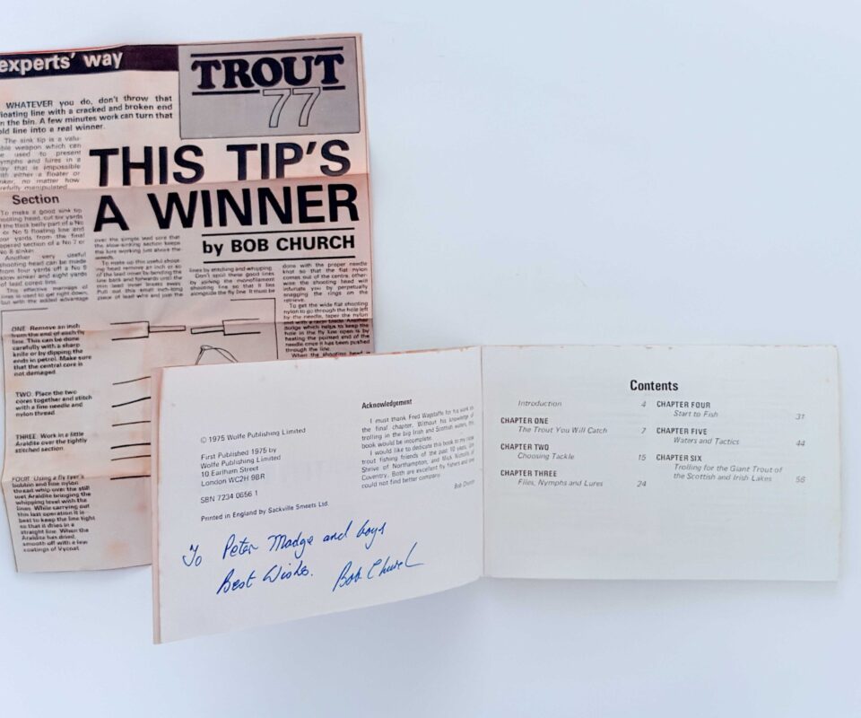 Alternative view of Catch More Stillwater Trout – Bob Church – Signed