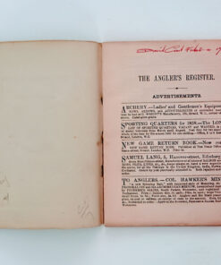 Alternative view of The Angler’s Register – Francis Francis – Signed