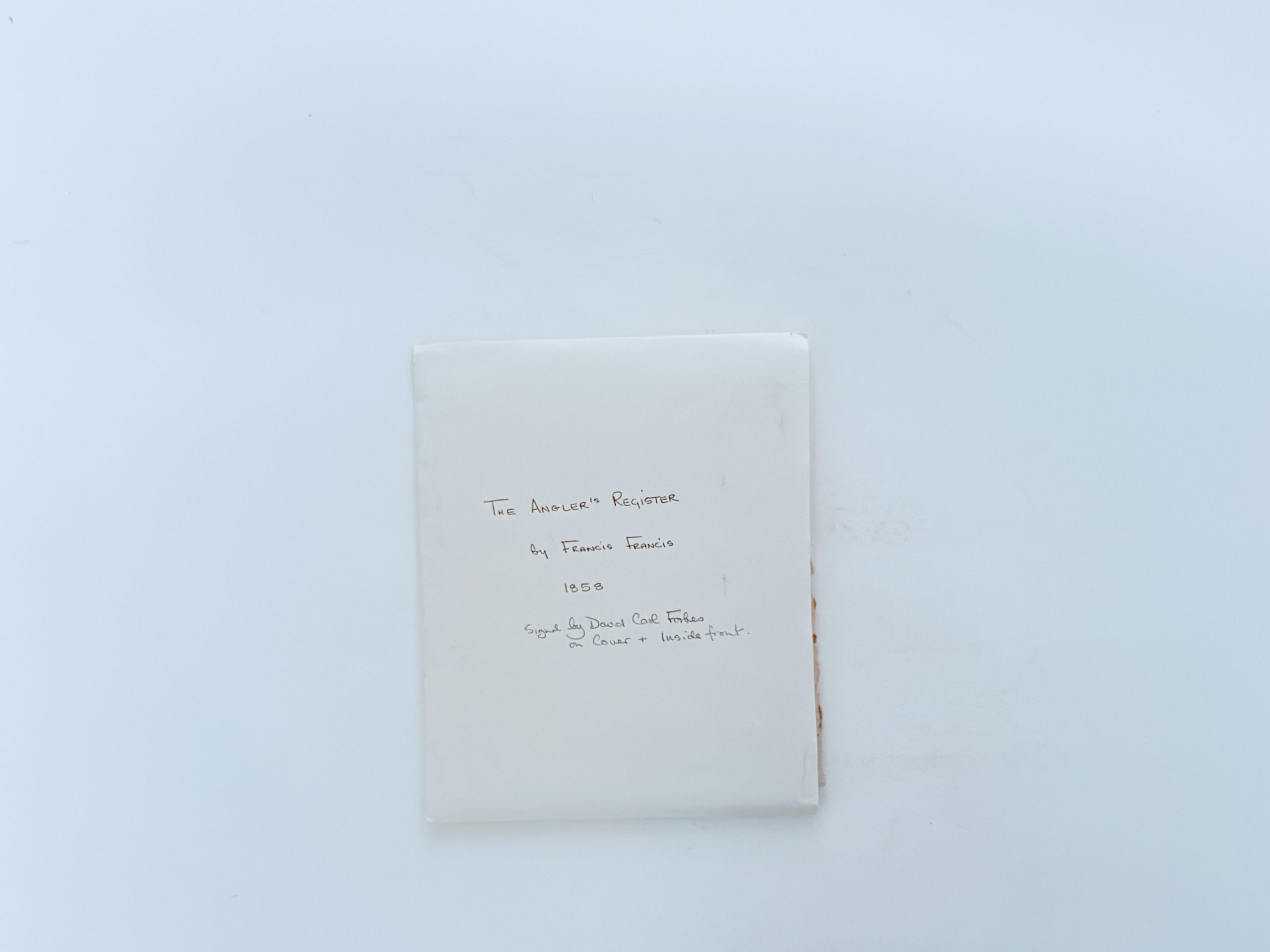 The Angler’s Register – Francis Francis – Signed - Image 4