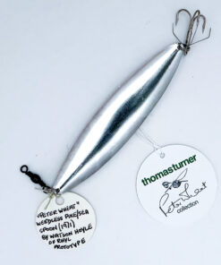 Alternative view of Peter Wheat Prototype Weedless Pike / Sea Spoon (1971) – 6½”