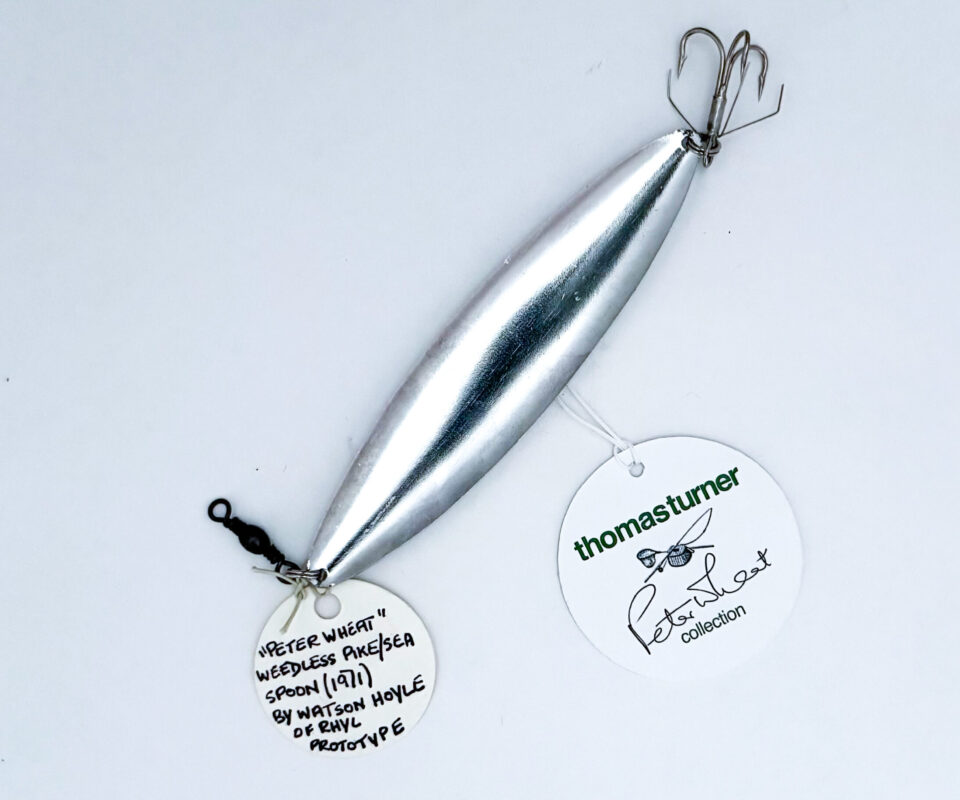Alternative view of Peter Wheat Prototype Weedless Pike / Sea Spoon (1971) – 6½”