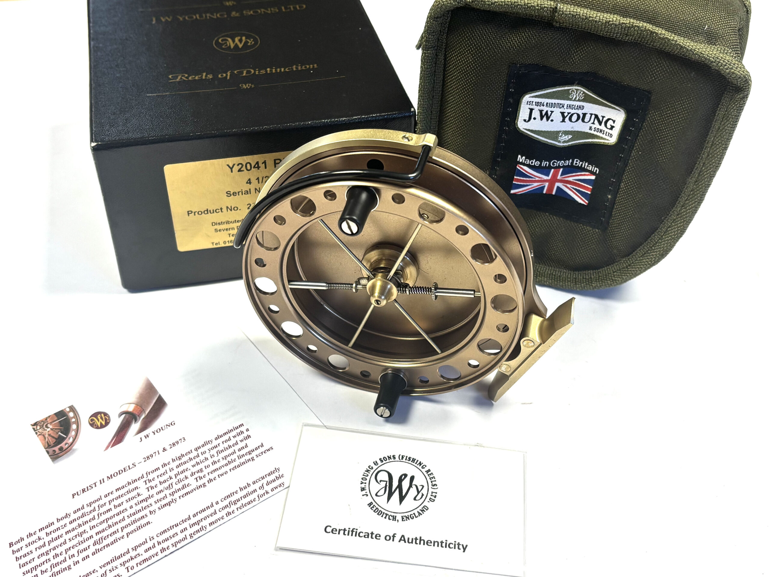 JW Young Purist II 2041 Centrepin Reel 4.5in
