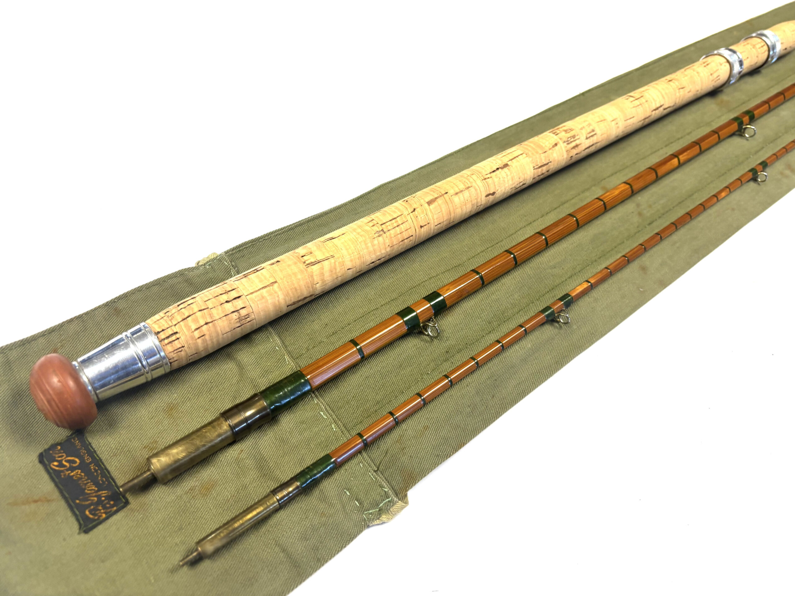 B James Avocet Cane Rod Green Wraps 11ft 3in